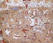 James Ensor White and Red Clowns Evolving oil painting on canvas